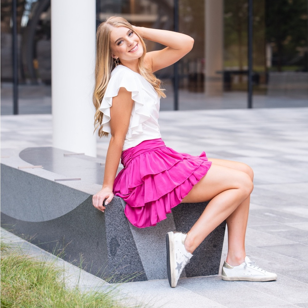 DO+BE Ruffle Pink Skirt